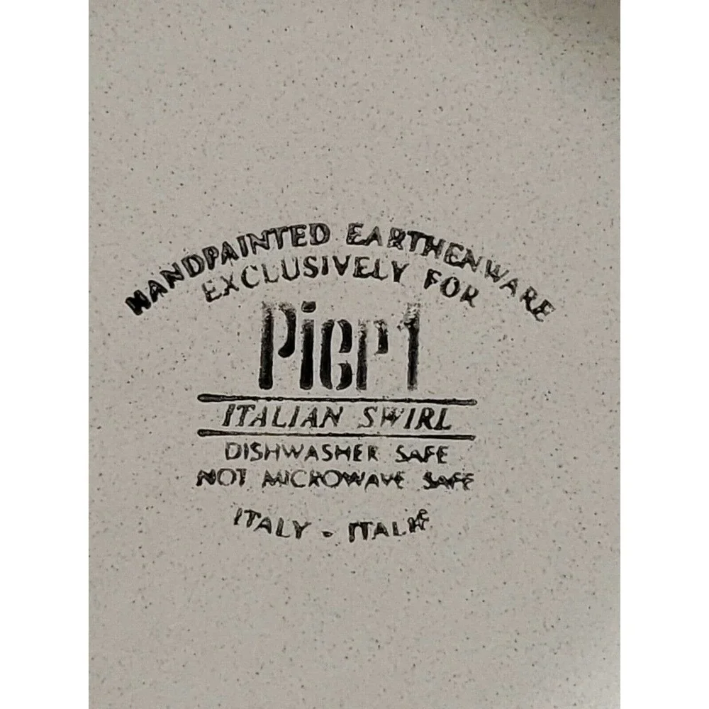 Pier 1 ITALIAN SWIRL Rimmed 9-1/2
